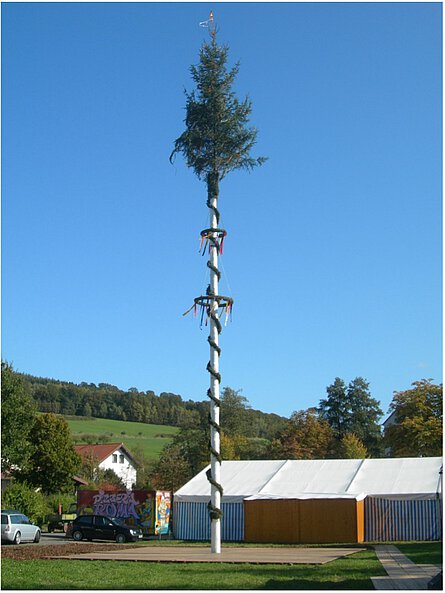 Kirmesbaum der Zeltkirmes 2009 zum 20 jährigen Jubiläum